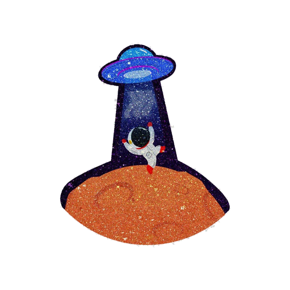 Cute Astronaut Glitter Sticker